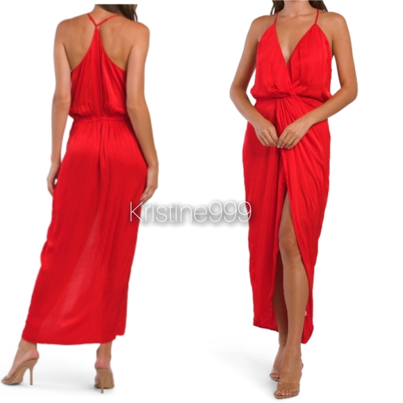 Young Fabulous and Broke Siren Slip Silky Dress in Rebel RED NEW XS S M L YFB - Picture 1 of 9